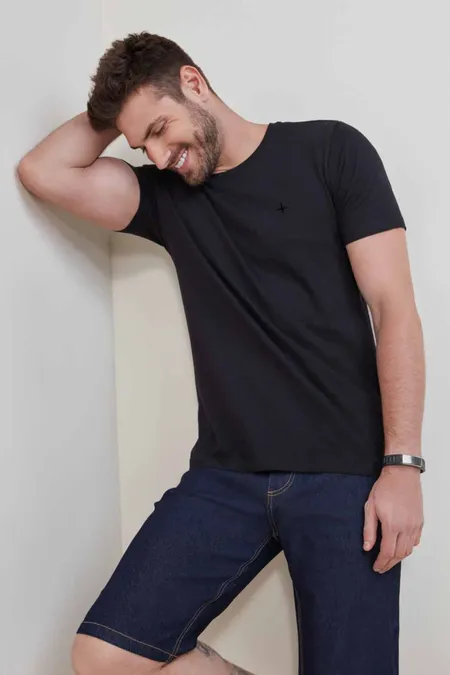 Camiseta Masculina Essentials em Algodão Collor Puramania