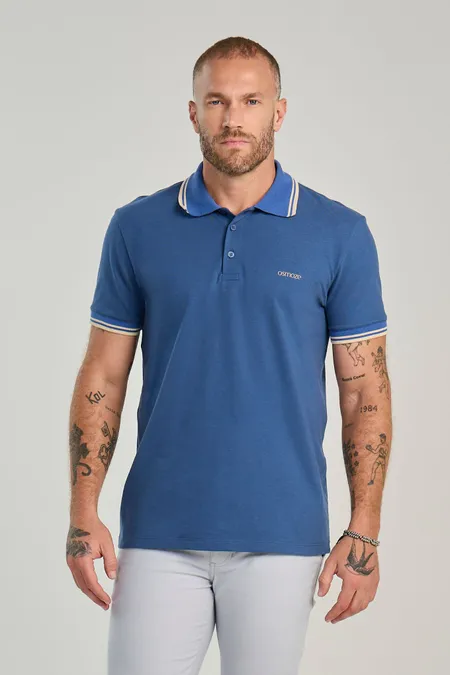 Polo Piquet Masculina Collor Osmoze