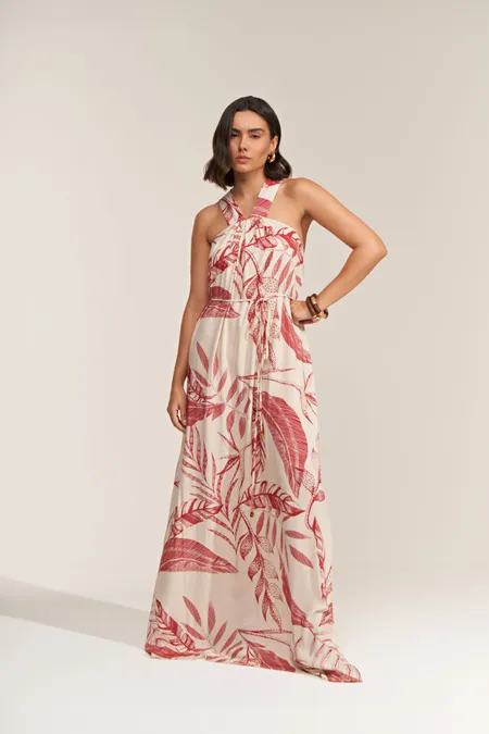 Vestido Longo Estampado Flores Feminino La Rossi Vestido Longo Estampado Flores Feminino La Rossi
