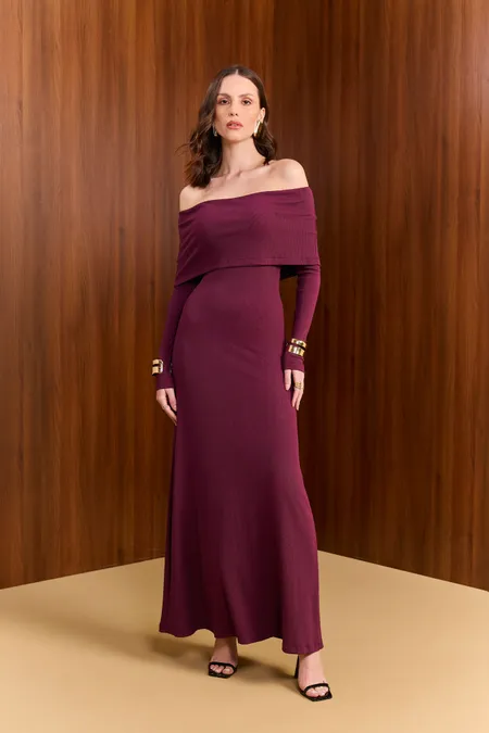 Vestido Canelado Super Midi Puramania