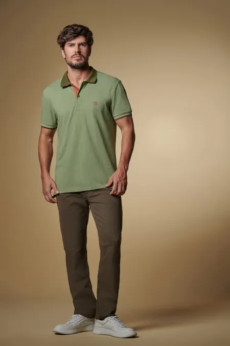 Calça Masculina Sarja Slim Rio Puramania Calça Masculina Sarja Slim Rio Puramania