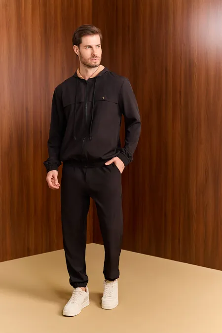 Calça Moletom Masculina Preta Puramania Calça Moletom Masculina Preta Puramania