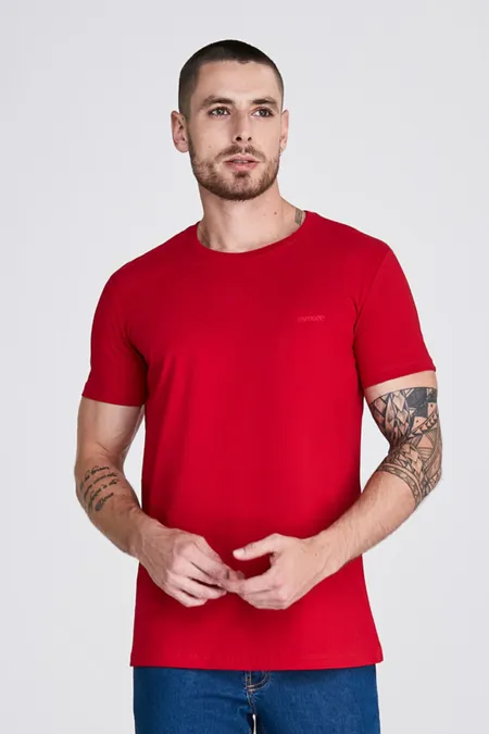 Camiseta Masculina Básica Gola Careca Osmoze