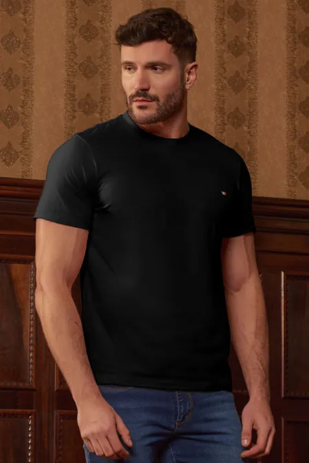 Camiseta Básica Masculina Itália em Algodão La Rossi
