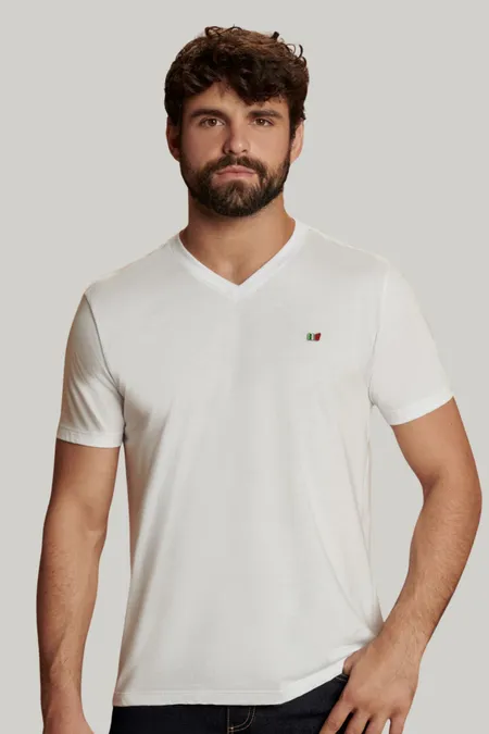 Camiseta Masculina Manga Curta Gola V La Rossi Camiseta Masculina Manga Curta Gola V La Rossi