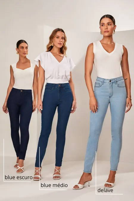 Calça Jeans Feminina Italia Cigarrete La Rossi Calça Jeans Feminina Italia Cigarrete La Rossi