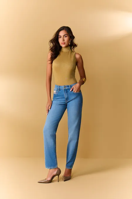 Calça Jeans Feminina Itália Slim Real Vintage Puramania
