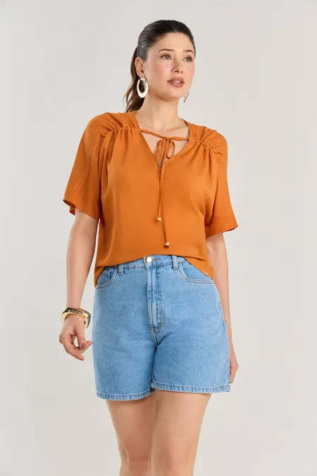 Bermuda Jeans Feminina Mom