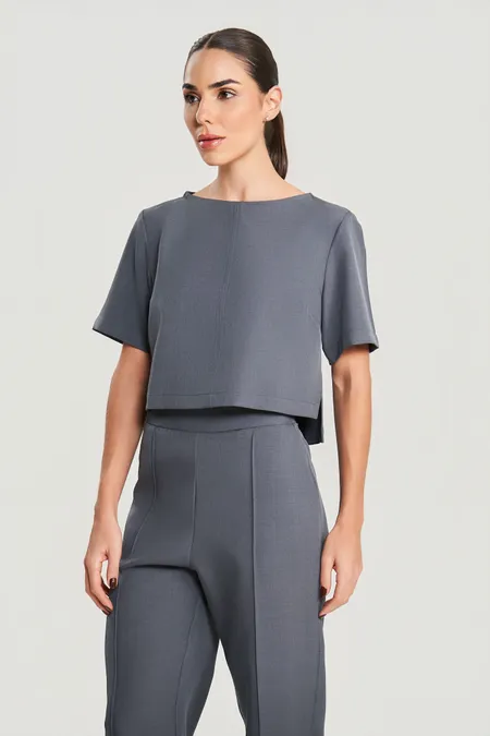 Blusa Alfaiataria Grafite Puramania