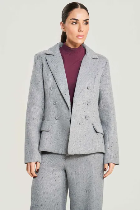 Blazer Feminino Tweed Parma Puramania Blazer Feminino Tweed Parma Puramania