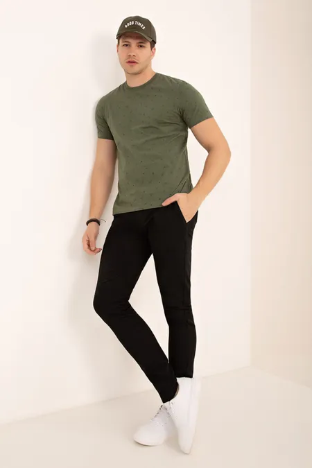 Calça Masculina Sarja Skinny Tuaren