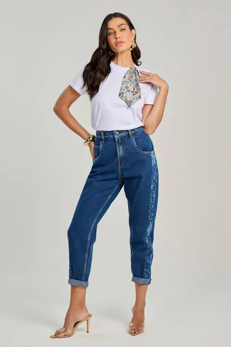 Calça Jeans Feminina Mom Osmoze