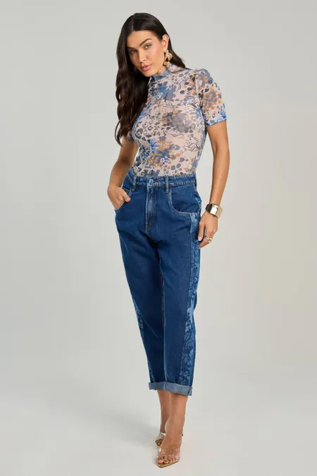 Calça Jeans Feminina Mom Osmoze