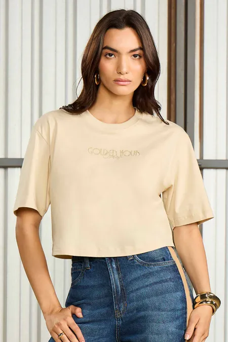 Cropped Feminino Over Midas em Algodão Collor Osmoze
