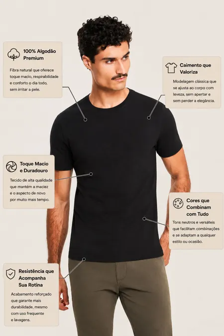 Camiseta Masculina Essencial PraVc