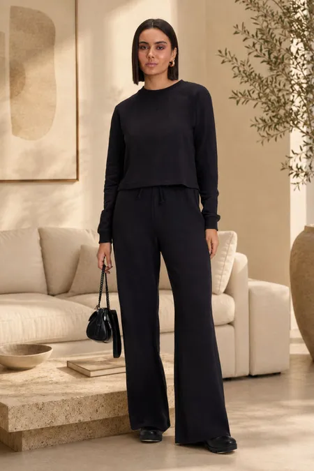Calça Feminina Wide Leg Moletom PraVc