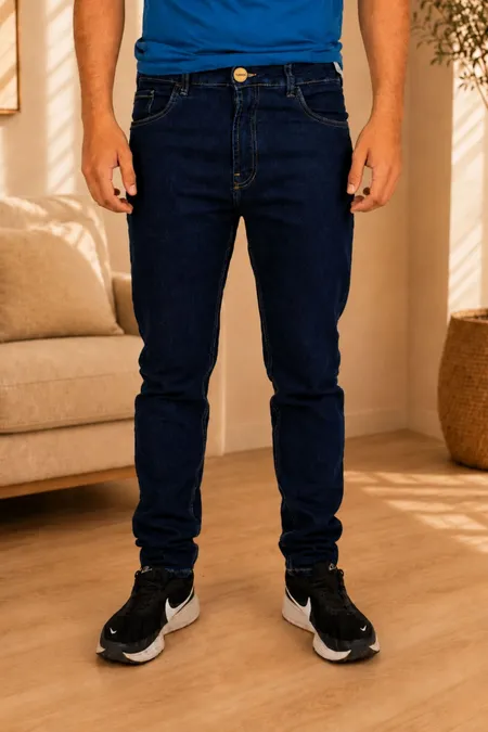 Calça Jeans New Skinny Masculina Dark Blue Tuaren