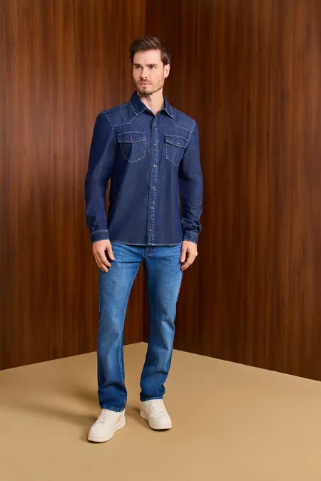 Calça Jeans Rio Masculina Blue Médio Puramania Calça Jeans Rio Masculina Blue Médio Puramania