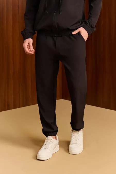 Calça Moletom Masculina Preta Puramania
