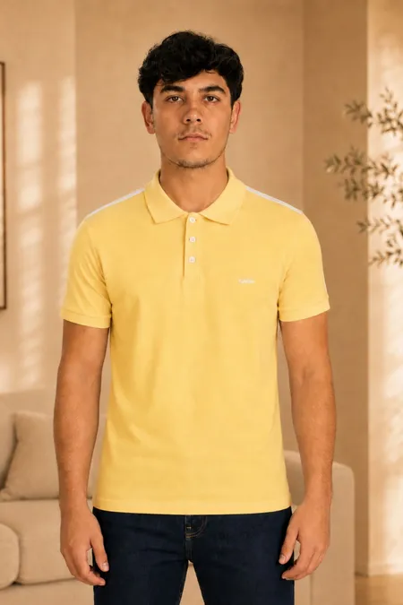 Polo Piquet Masculina Amarelo Tuaren Polo Piquet Masculina Amarelo Tuaren