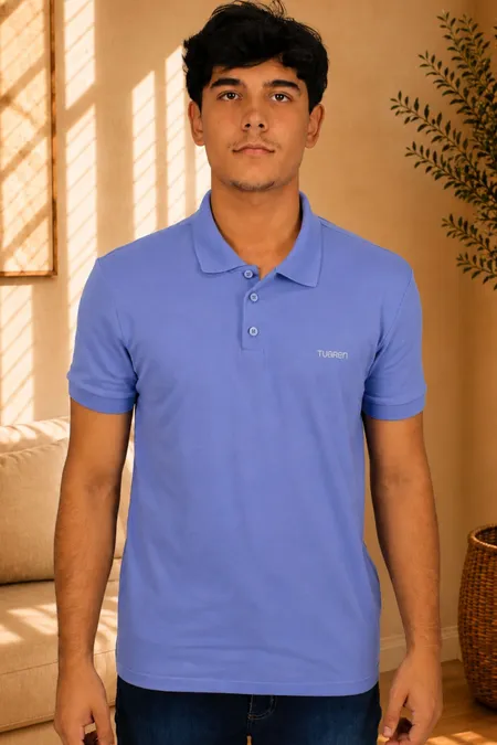 Polo Piquet Masculina Roxo Tuaren