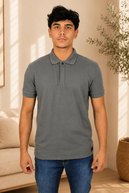 Polo Piquet Grafite Masculina Tuaren