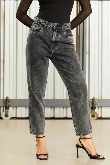 Calça Jeans Mom Feminina em Algodão Osmoze