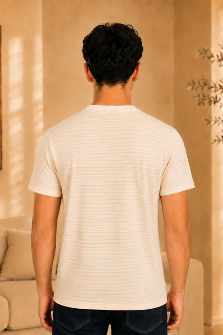 Camiseta Slim Listrada Masculina Tuaren Camiseta Slim Listrada Masculina Tuaren