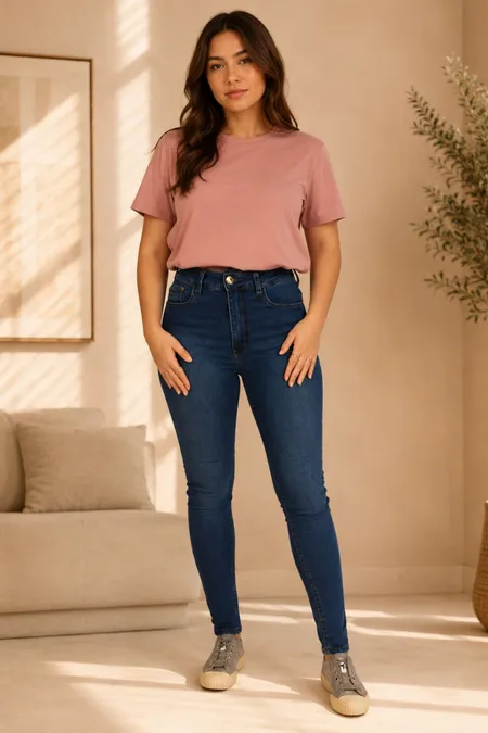 Calça Jeans Feminina Verona Cigarrete Blue Medio Tuaren Calça Jeans Feminina Verona Cigarrete Blue Medio Tuaren