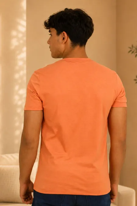 Camiseta Masculina Denner Laranja Tuaren Camiseta Masculina Denner Laranja Tuaren