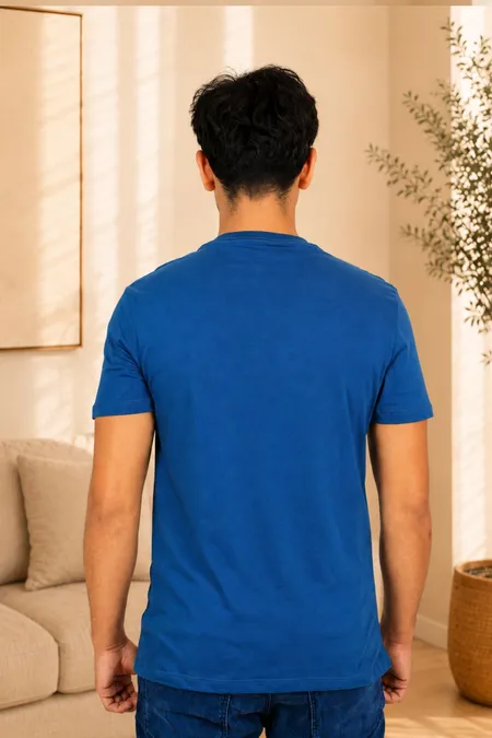 Camiseta Slim Azul Netuno Reflected Tuaren Camiseta Slim Azul Netuno Reflected Tuaren