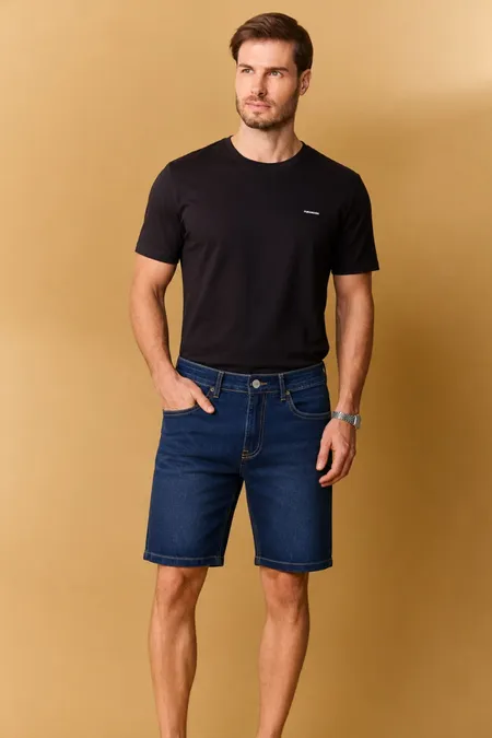 Bermuda Jeans Masculina Blue Escuro La Rossi