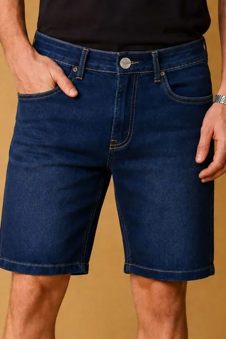 Bermuda Jeans Masculina Blue Escuro La Rossi Bermuda Jeans Masculina Blue Escuro La Rossi