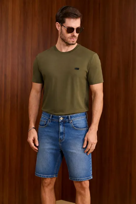 Bermuda Jeans Masculina Blue Médio La Rossi