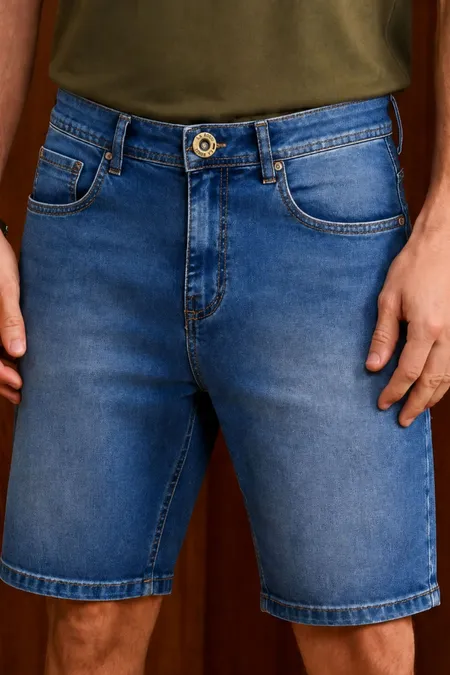 Bermuda Jeans Masculina Blue Médio La Rossi Bermuda Jeans Masculina Blue Médio La Rossi
