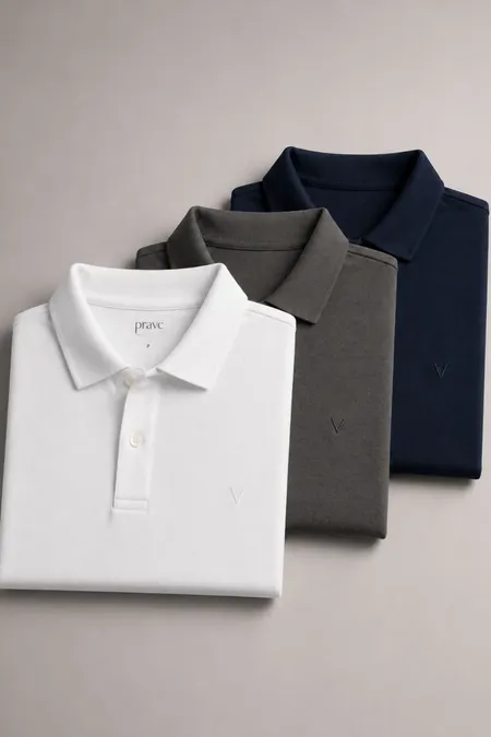 Kit 3 Polo Piquet Masculina PraVc - Conforto e Durabilidade