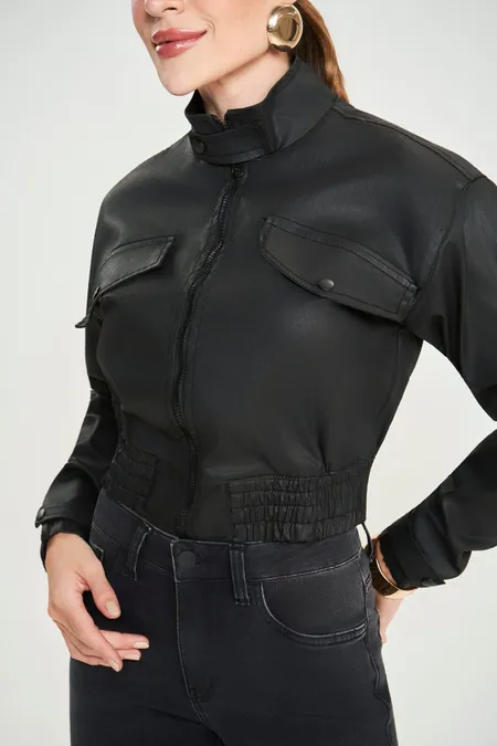 Jaqueta Bomber Feminina Preto Osmoze